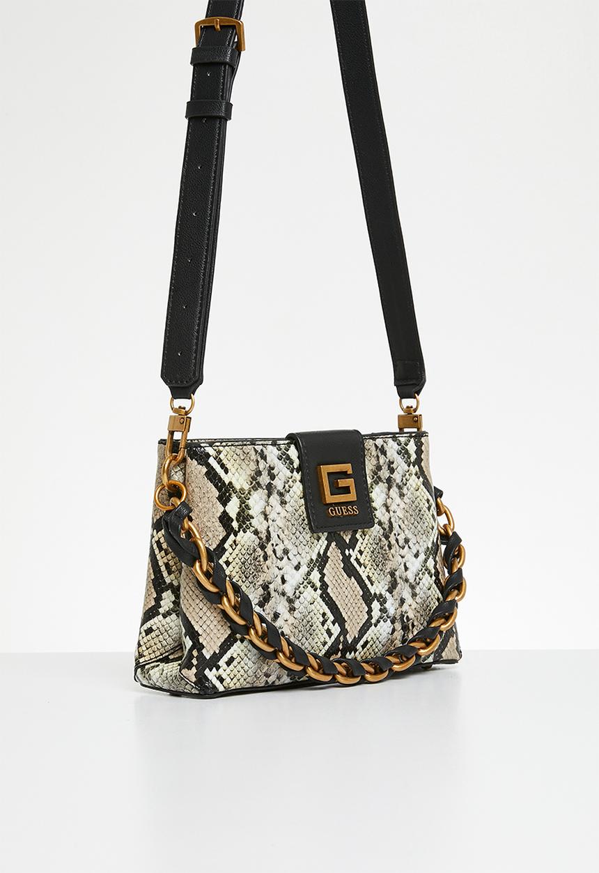 GUESS - Alva double zip crossbody - natural python