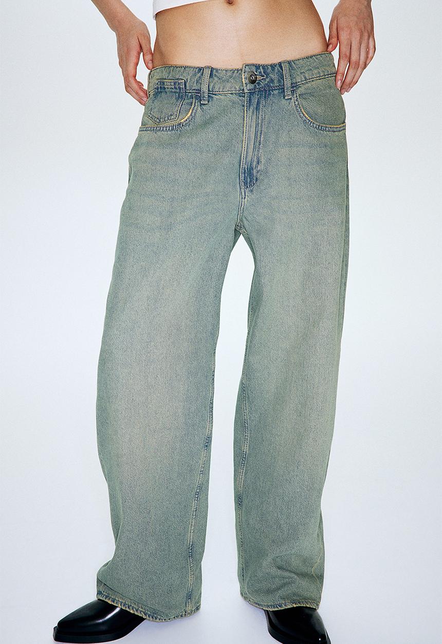 H&M - Baggy low jeans - light denim blue
