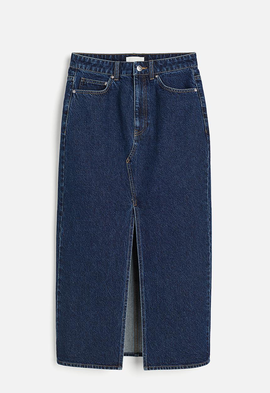 H&M - Midi denim skirt - dark denim blue