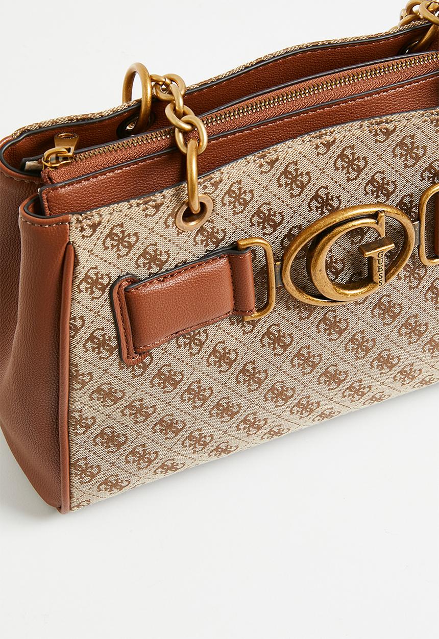 GUESS - Aviana luxury satchel bag - latte/brown