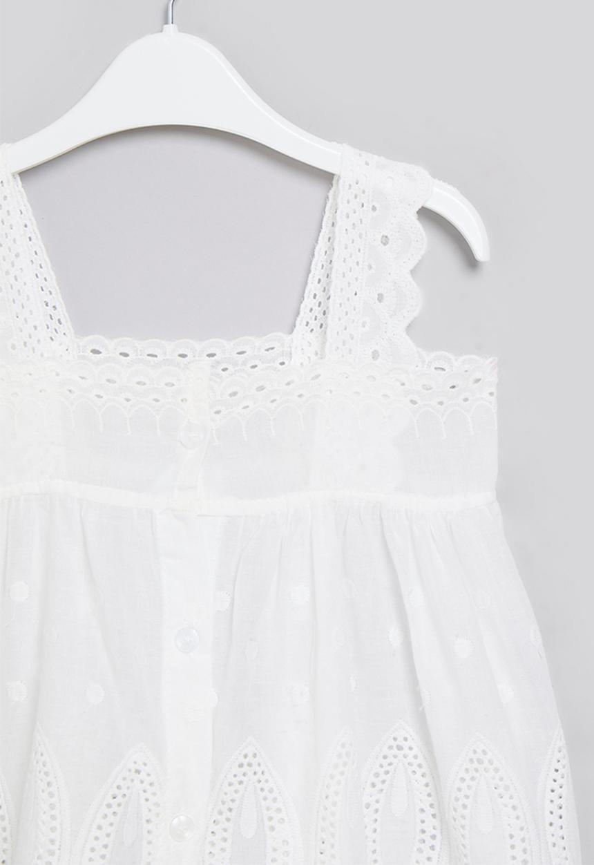 Pop Candy - Anglaise crop top - white