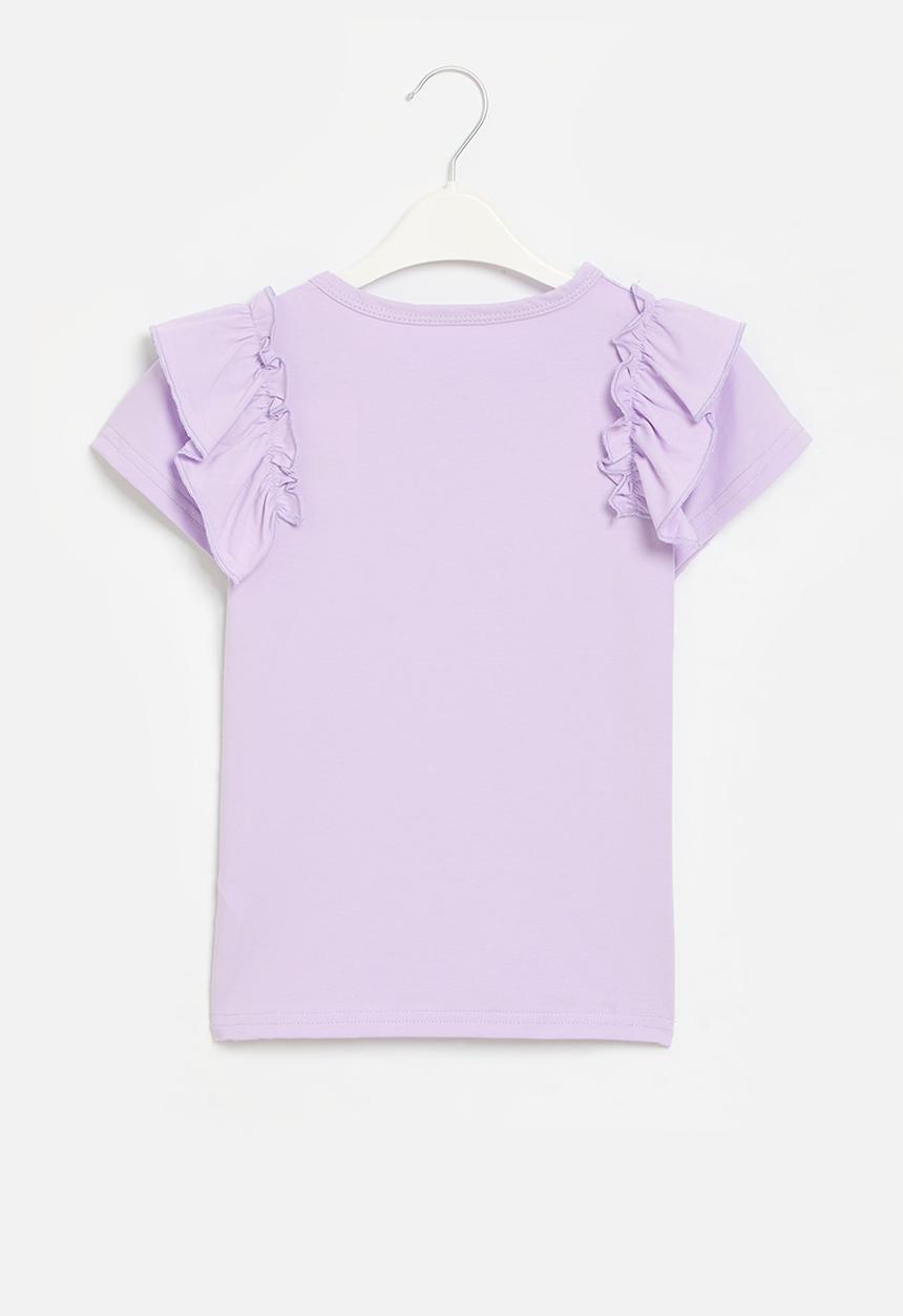 Pop Candy - Frilled sleeve tee - lilac