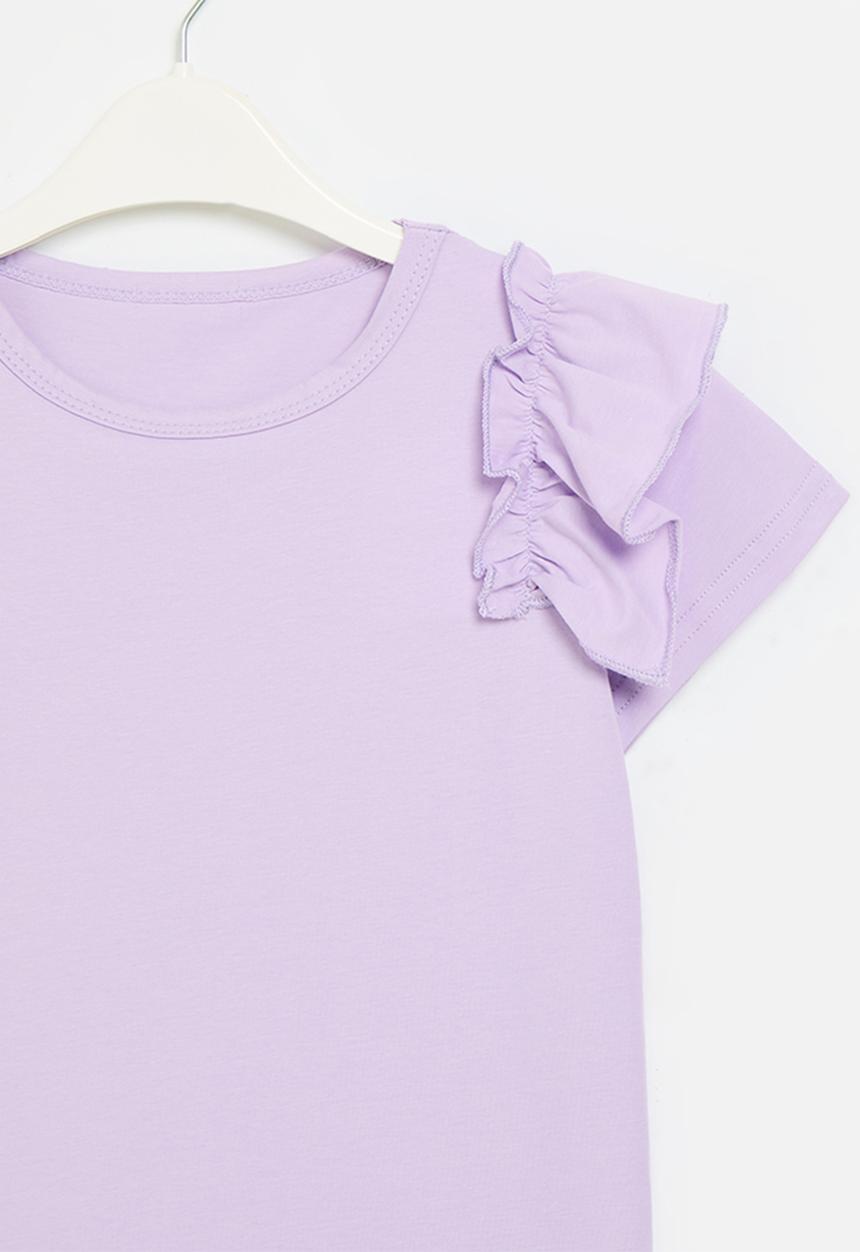 Pop Candy - Frilled sleeve tee - lilac