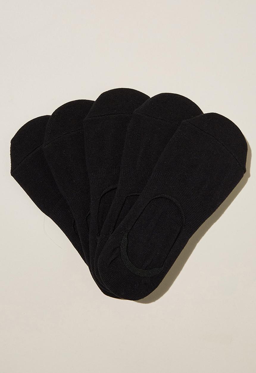 Cotton On - Body Invisible Socks 5 pack - Black