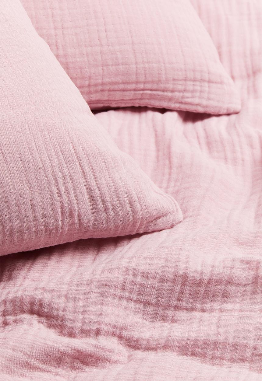 H&M - Muslin double/king duvet cover set - pink