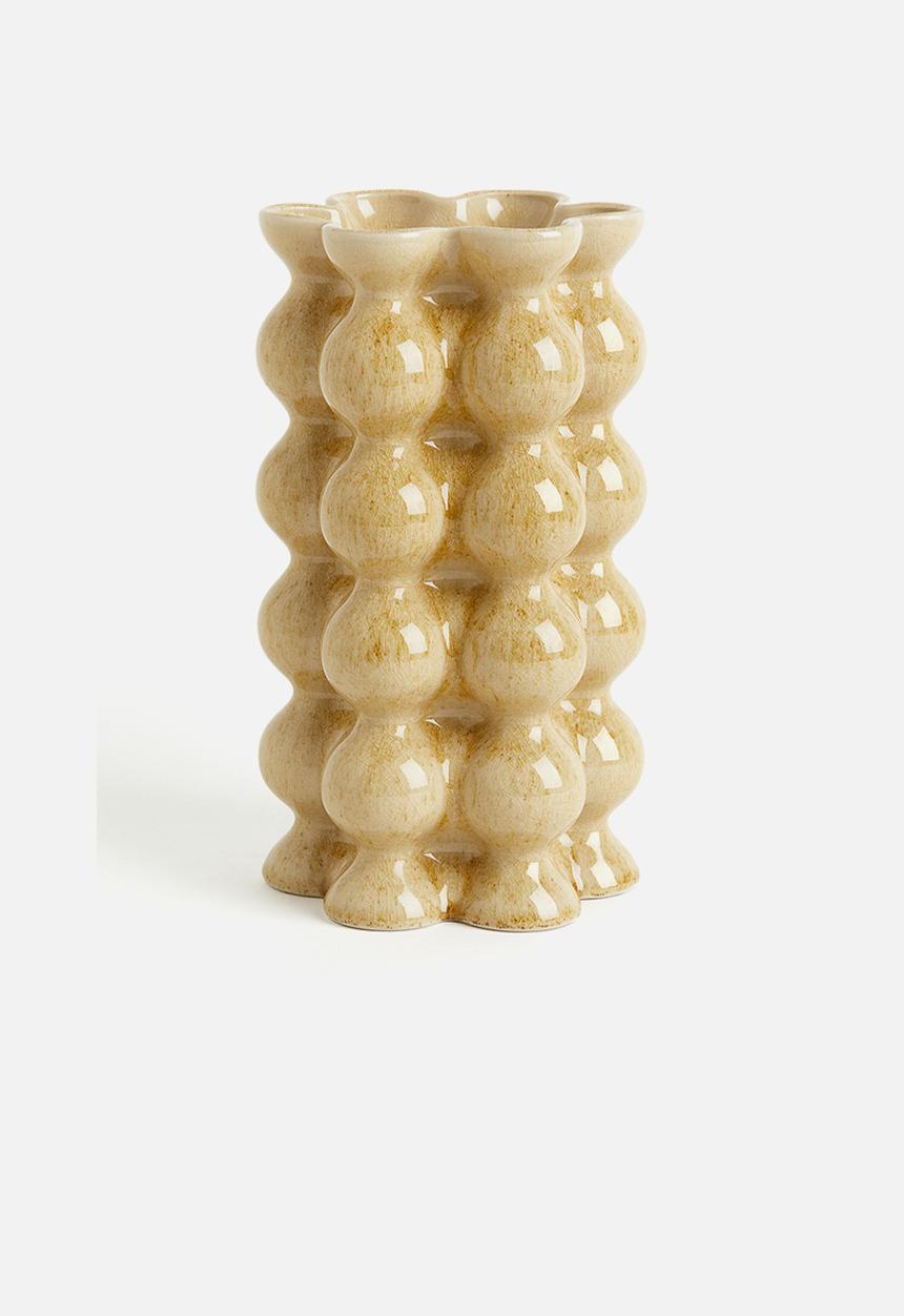 H&M - Reactive-glaze vase - yellow