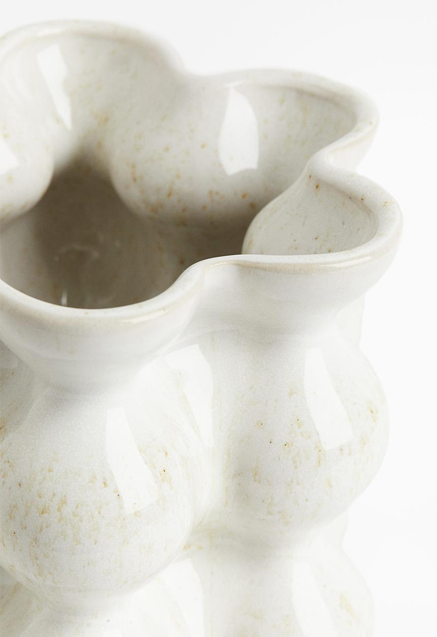 H&M - Reactive-glaze vase - white