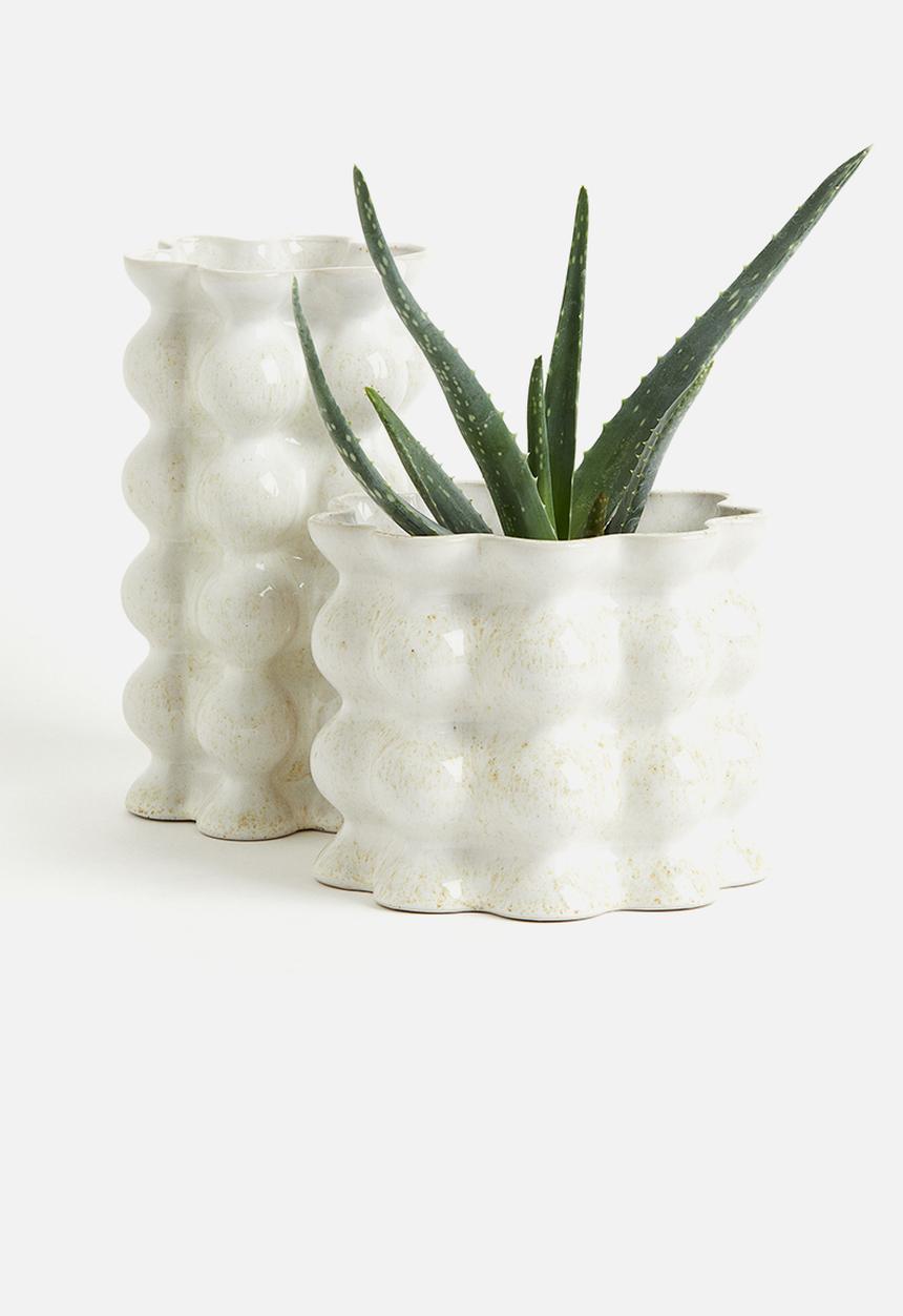 H&M - Reactive-glaze vase - white