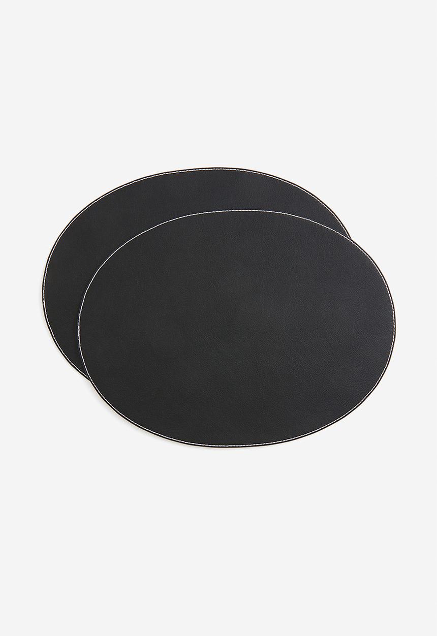 H&M - 2 pack oval place mats - black