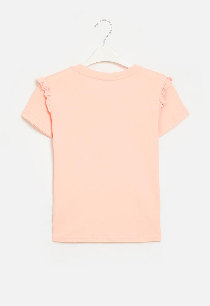Pop Candy - Frilled sleeve top - pink