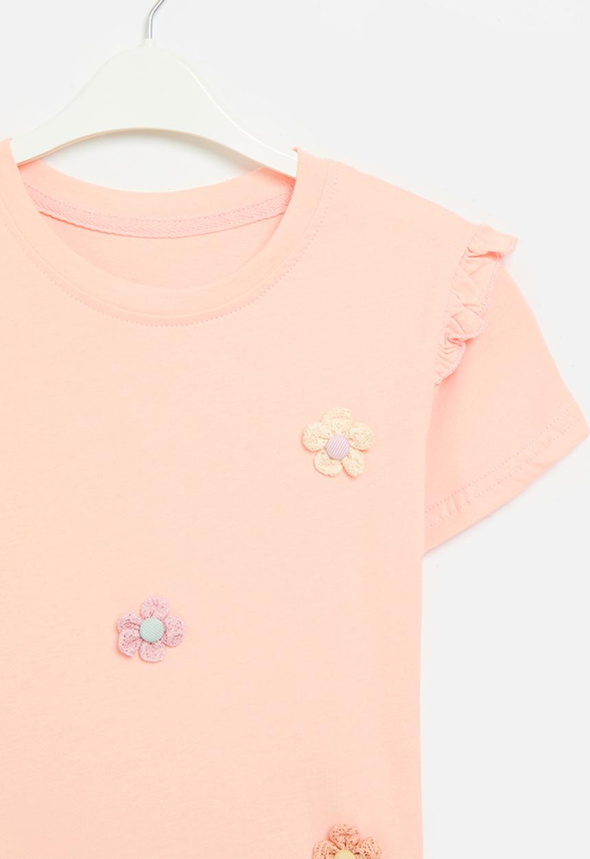 Pop Candy - Frilled sleeve top - pink