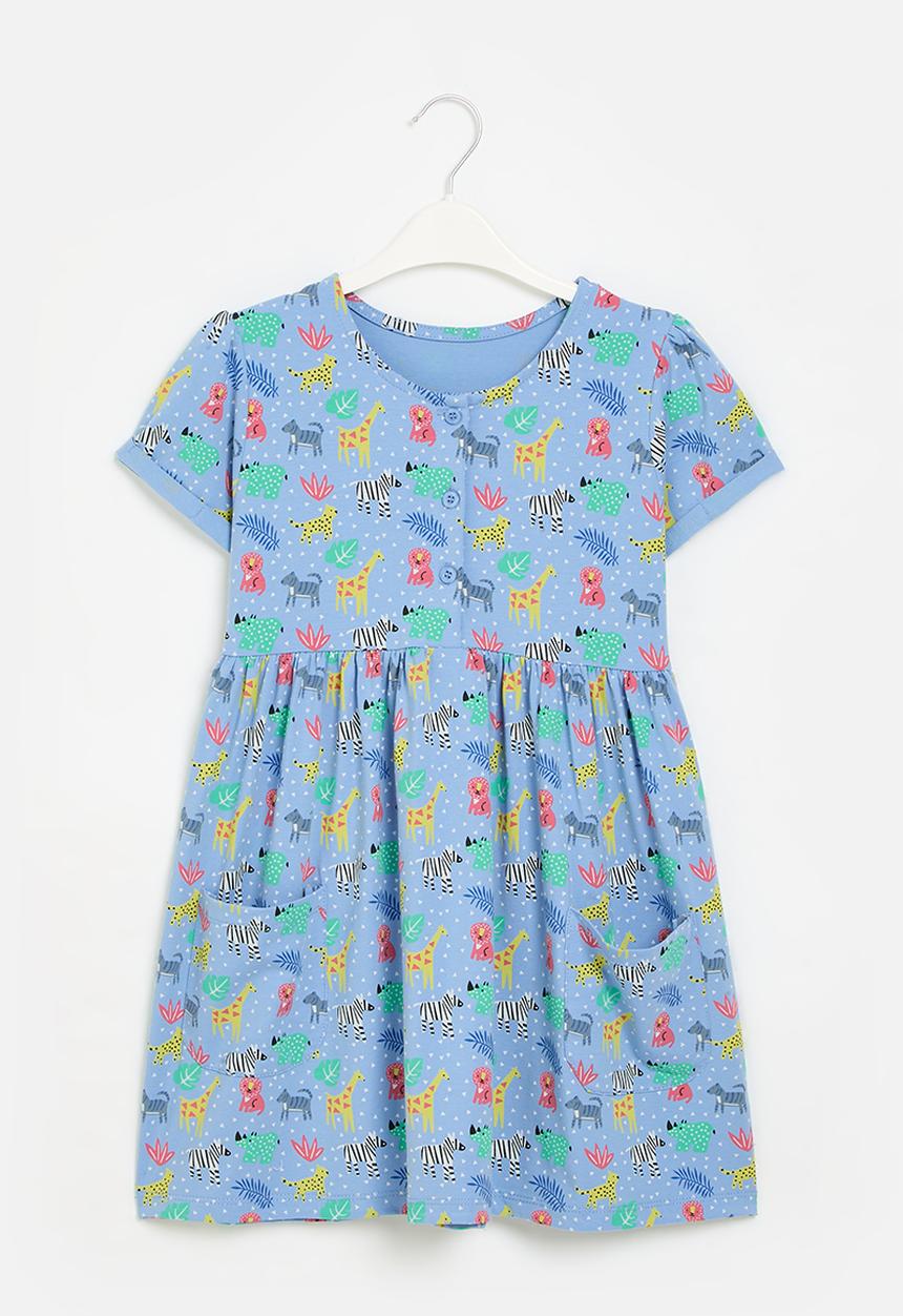 Pop Candy - Printed pocket dress - blue
