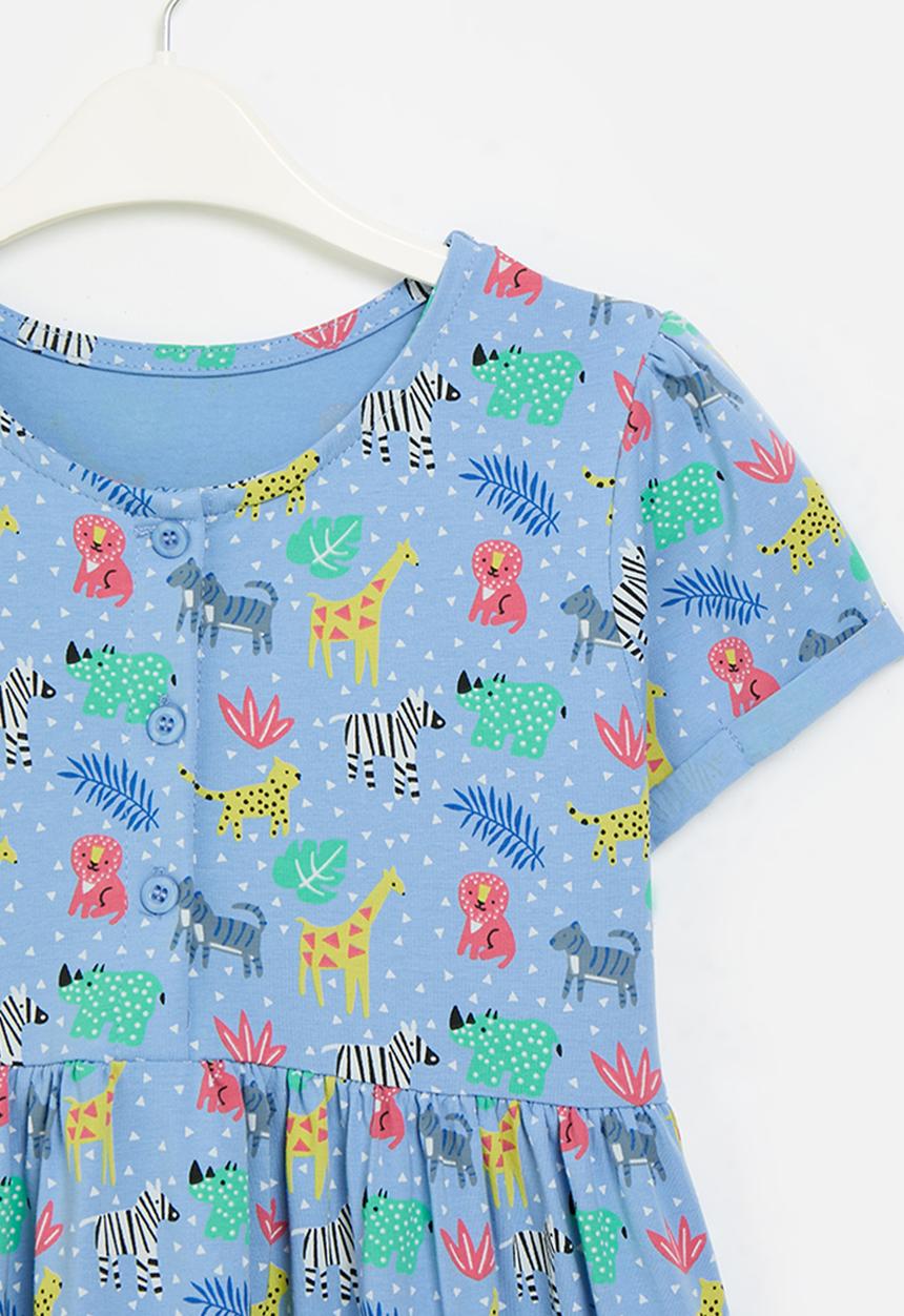 Pop Candy - Printed pocket dress - blue