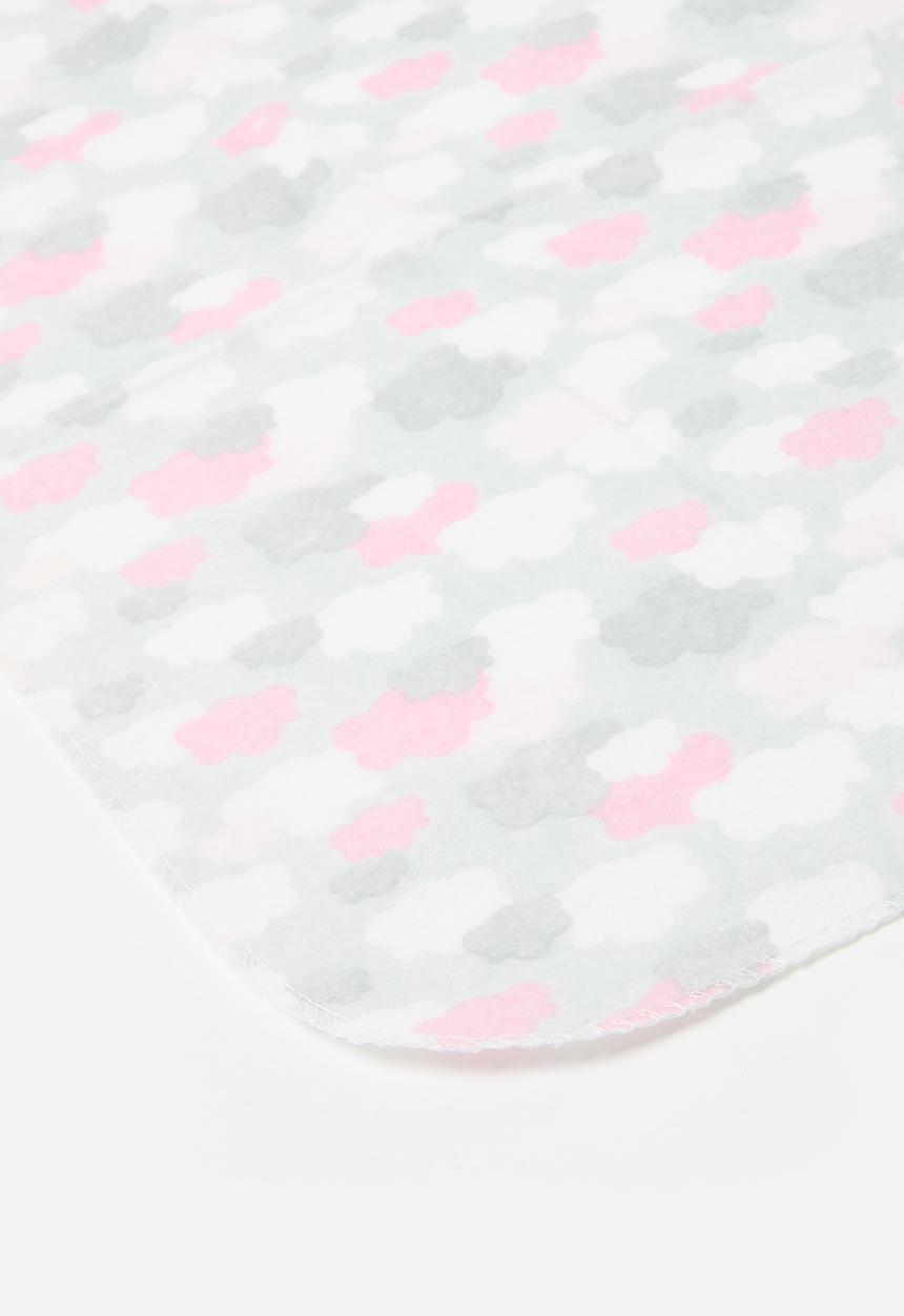 Pop Candy - 4 Piece Printed baby blankets - pink & white