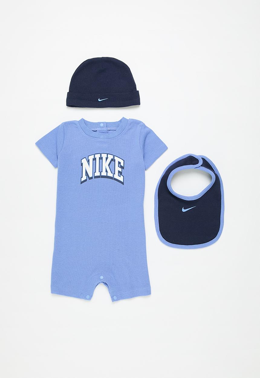 Nike - Nhn 3pc romper, hat, bib set - nike polar
