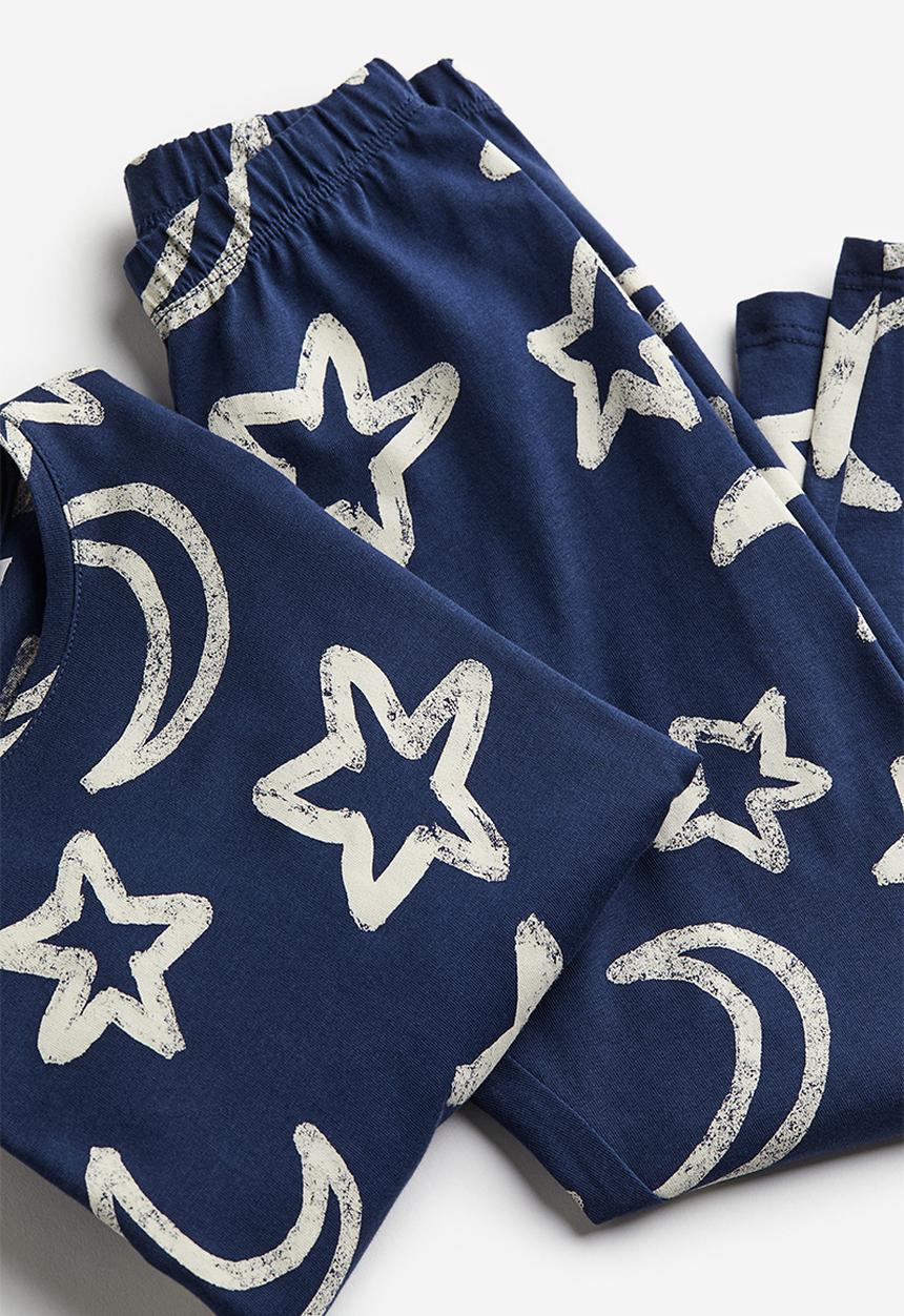 H&M - Jersey pyjamas - dark blue & stars
