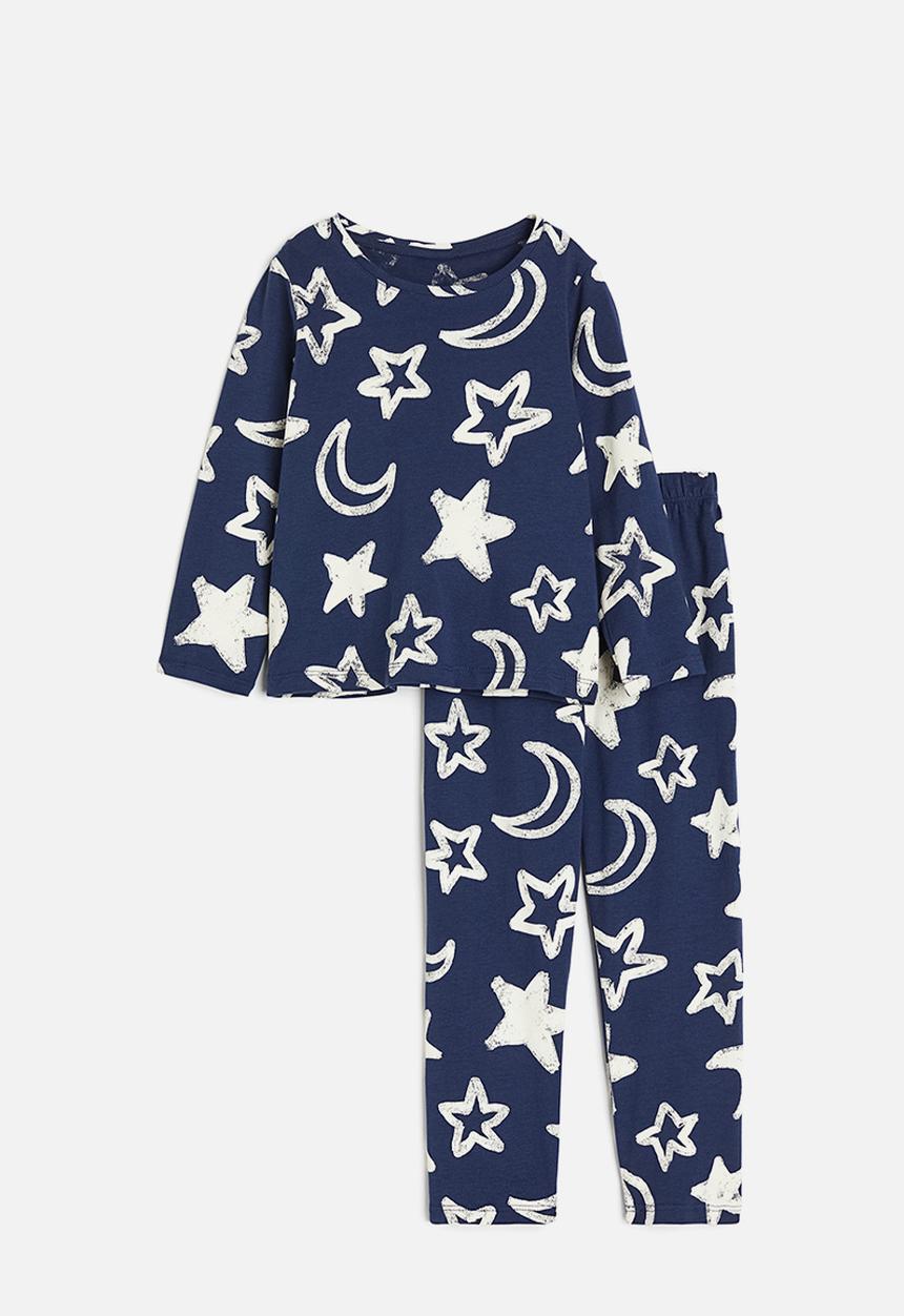 H&M - Jersey pyjamas - dark blue & stars