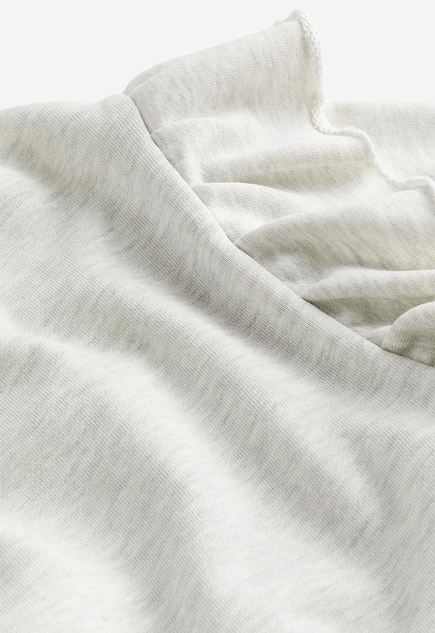 H&M - Oversized frill-trimmed sweatshirt - light grey marl