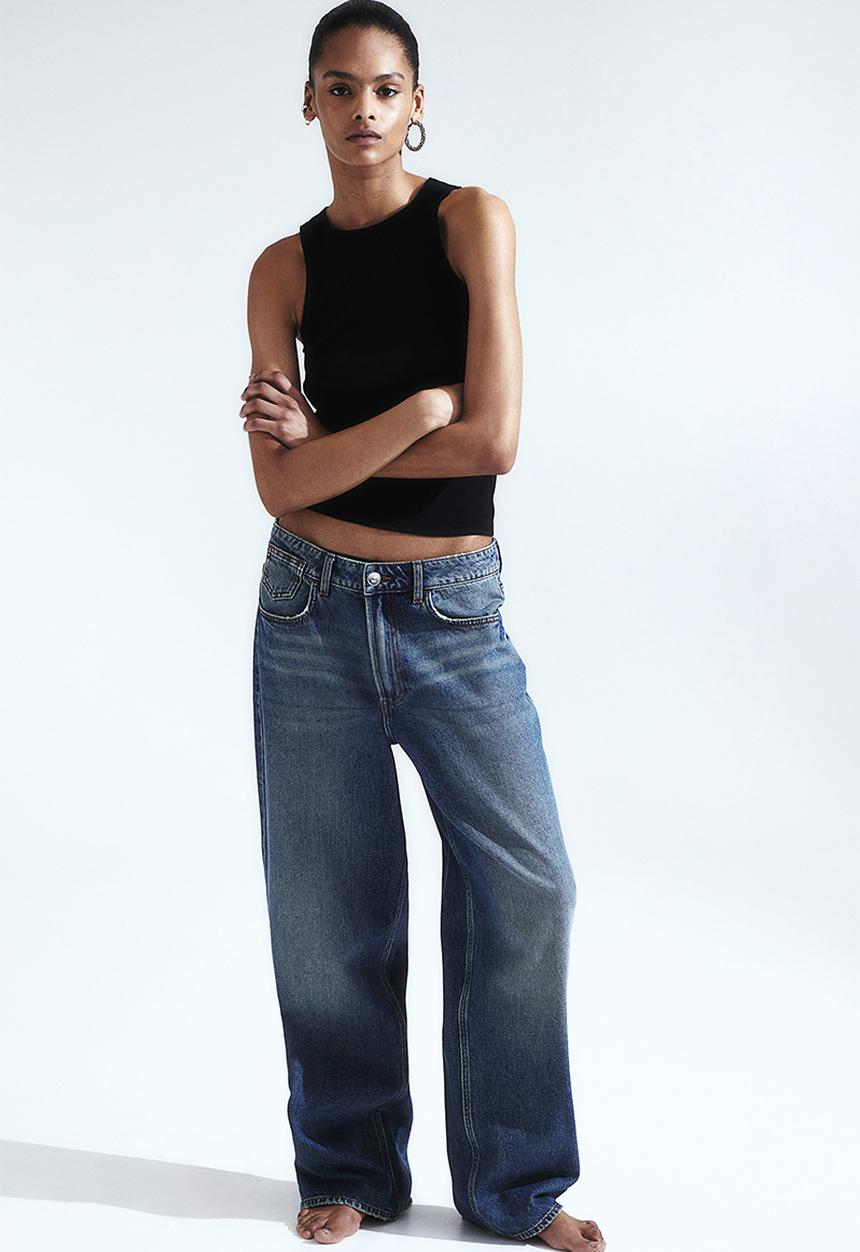 H&M - Baggy low jeans - denim blue