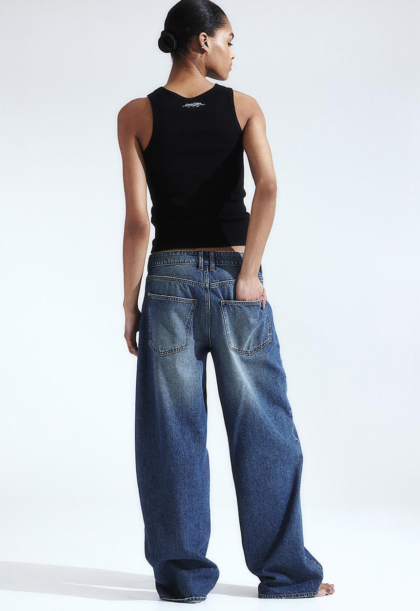 H&M - Baggy low jeans - denim blue
