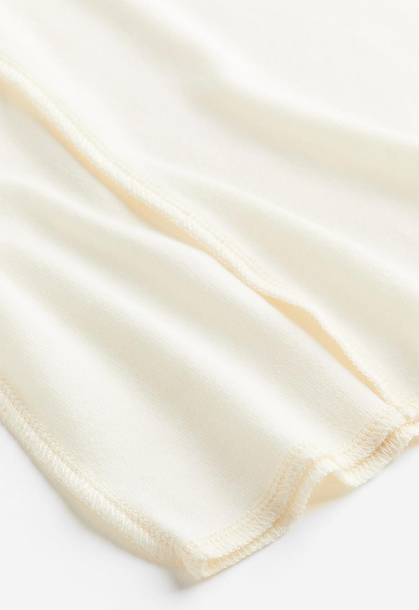 H&M - Flatlock-seam long-sleeved top - cream
