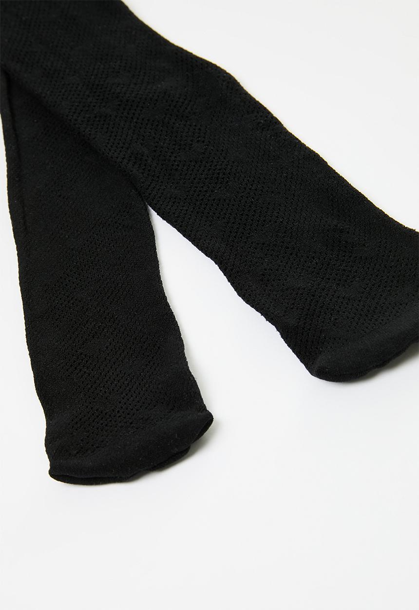 Pop Candy - Heart print stockings - black