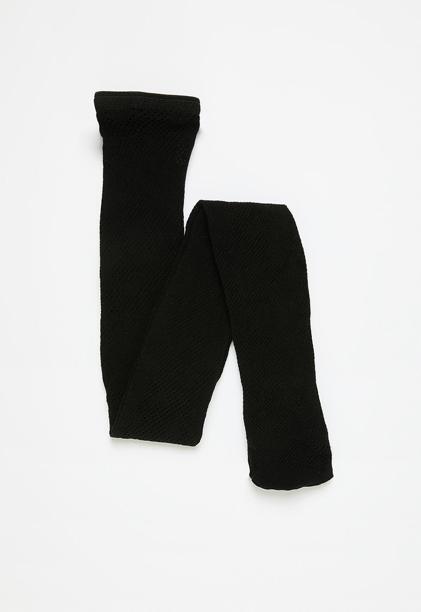 Pop Candy - Heart print stockings - black