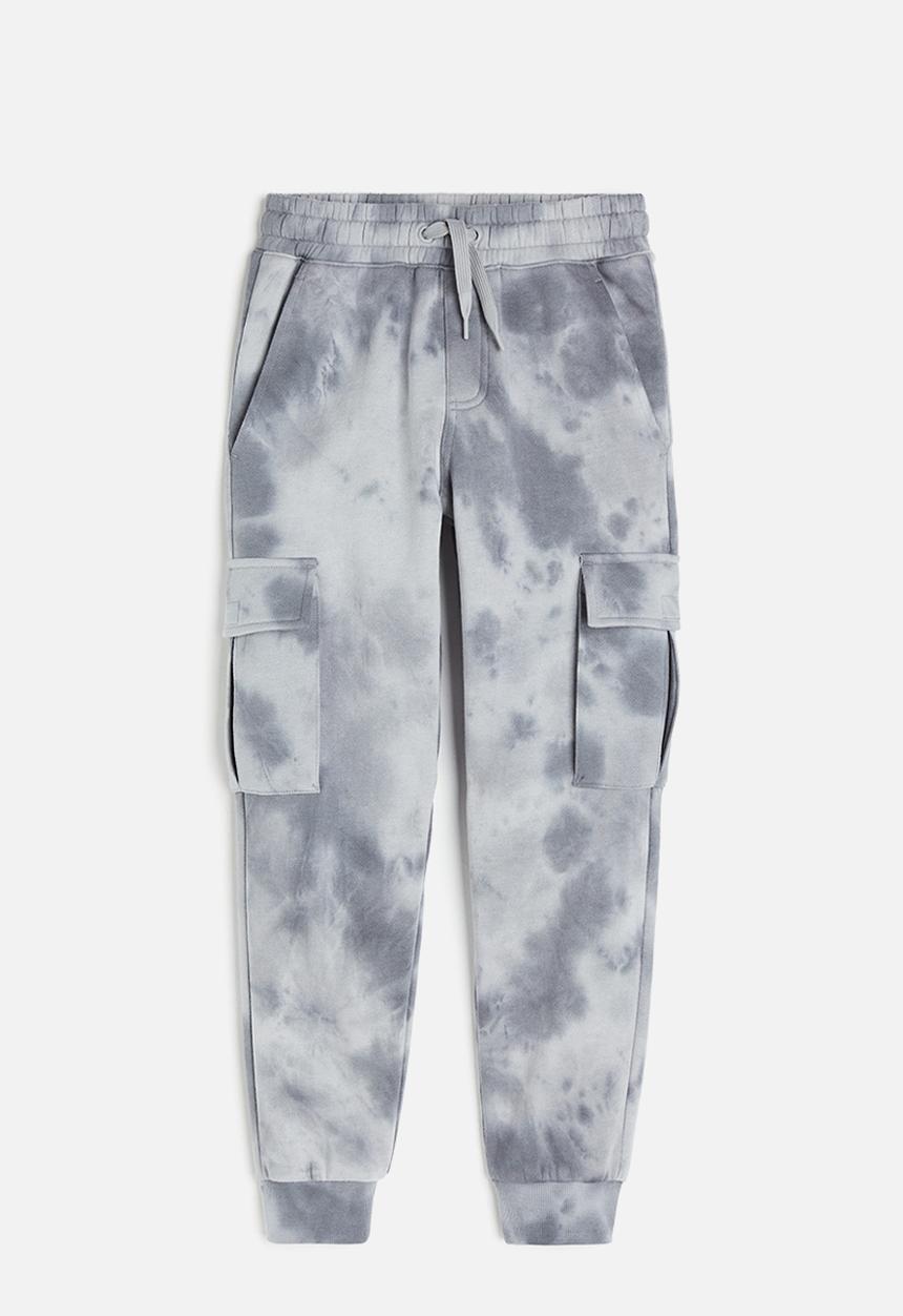 H&M - Cargo joggers - grey & tie-dye