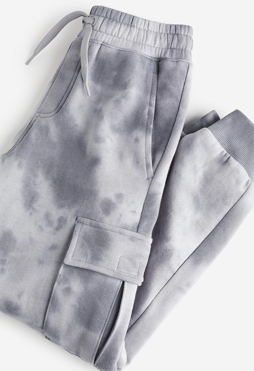 H&M - Cargo joggers - grey & tie-dye