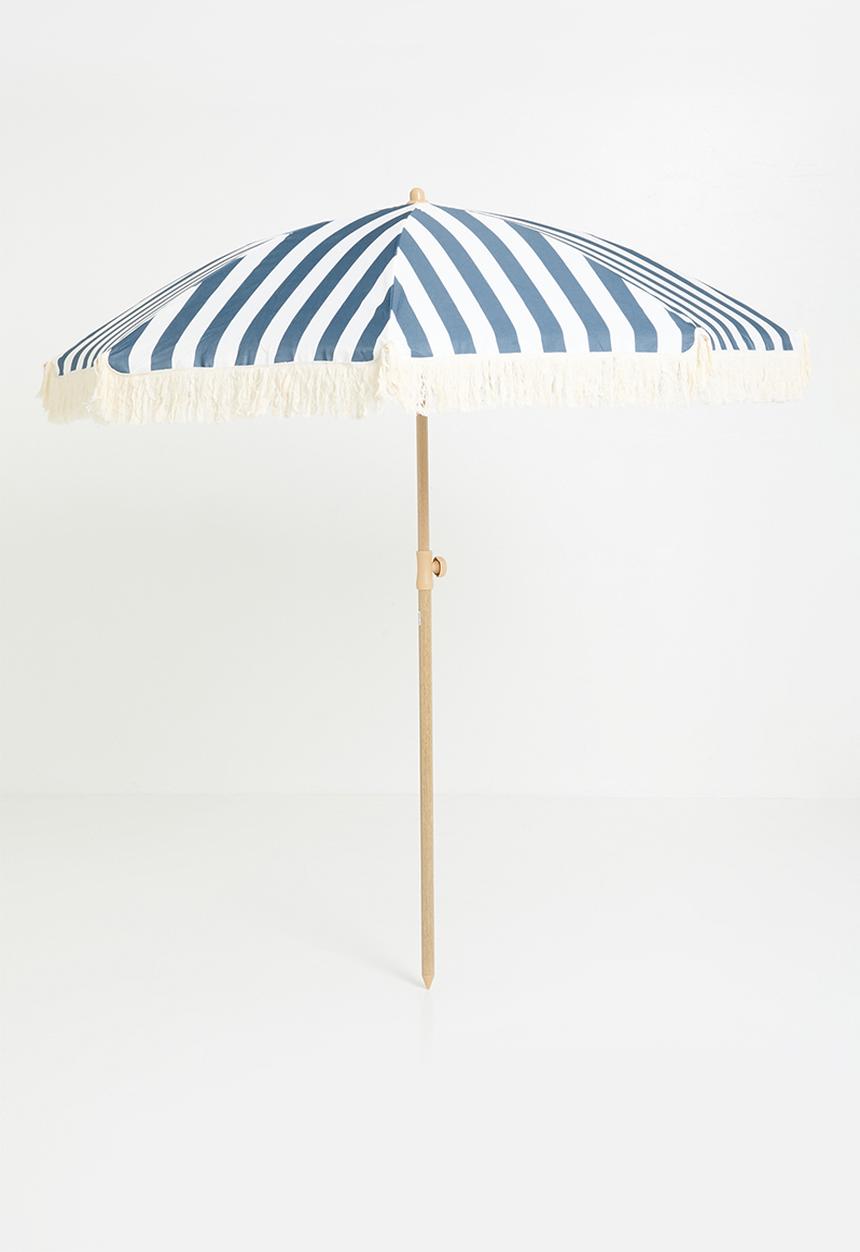 H&S - Candy stripe beach umbrella- blue