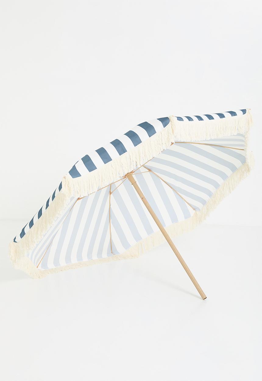H&S - Candy stripe beach umbrella- blue
