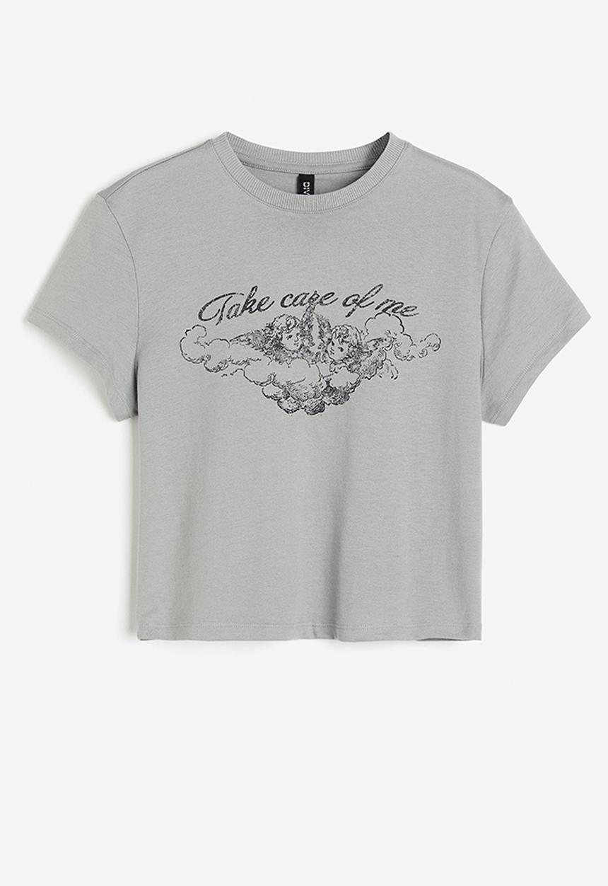 H&M - Printed t-shirt - grey angels