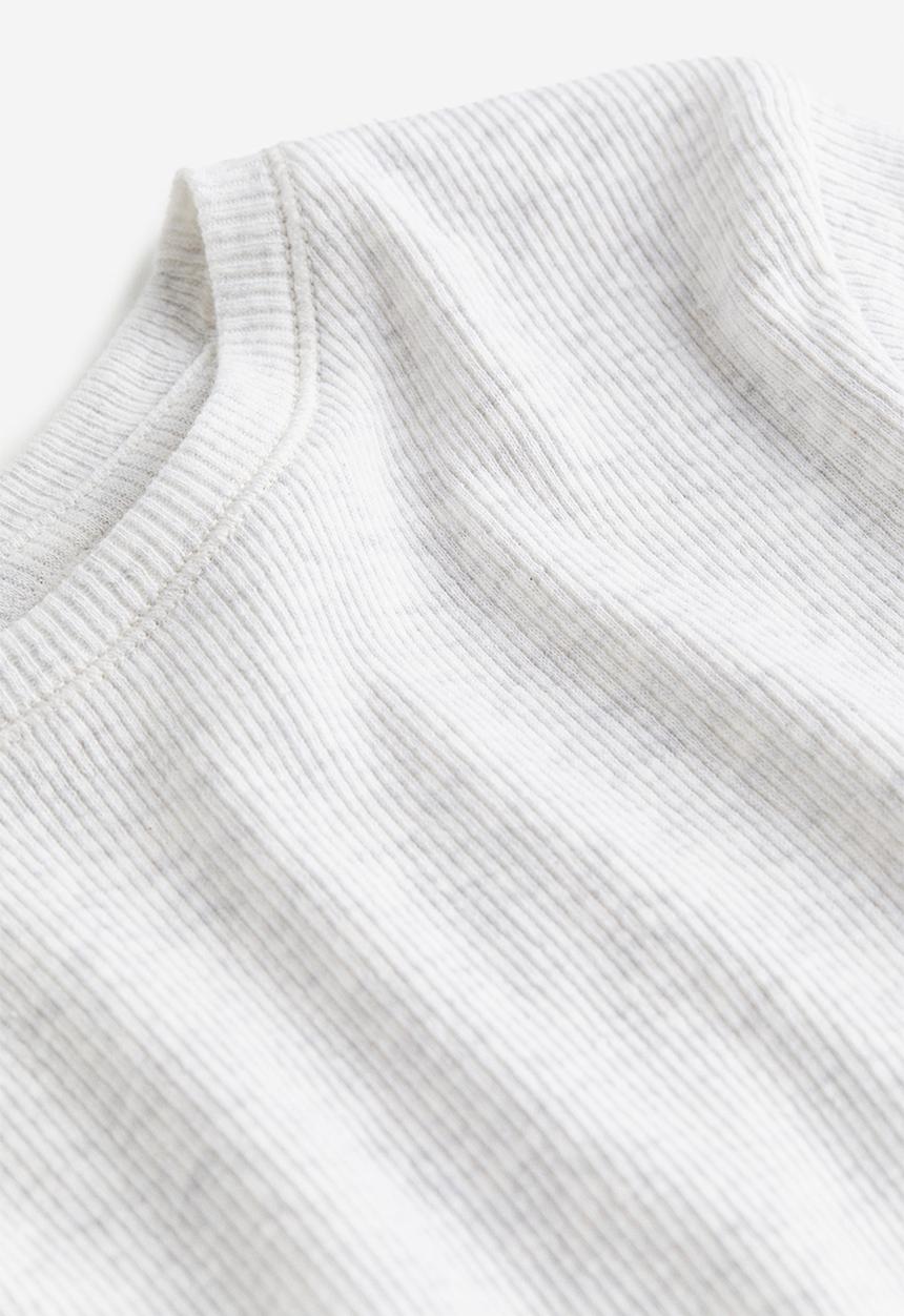 H&M - Fitted t-shirt - light grey marl