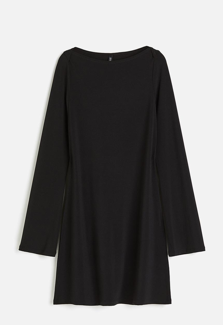 H&M - Boat-neck jersey dress - black