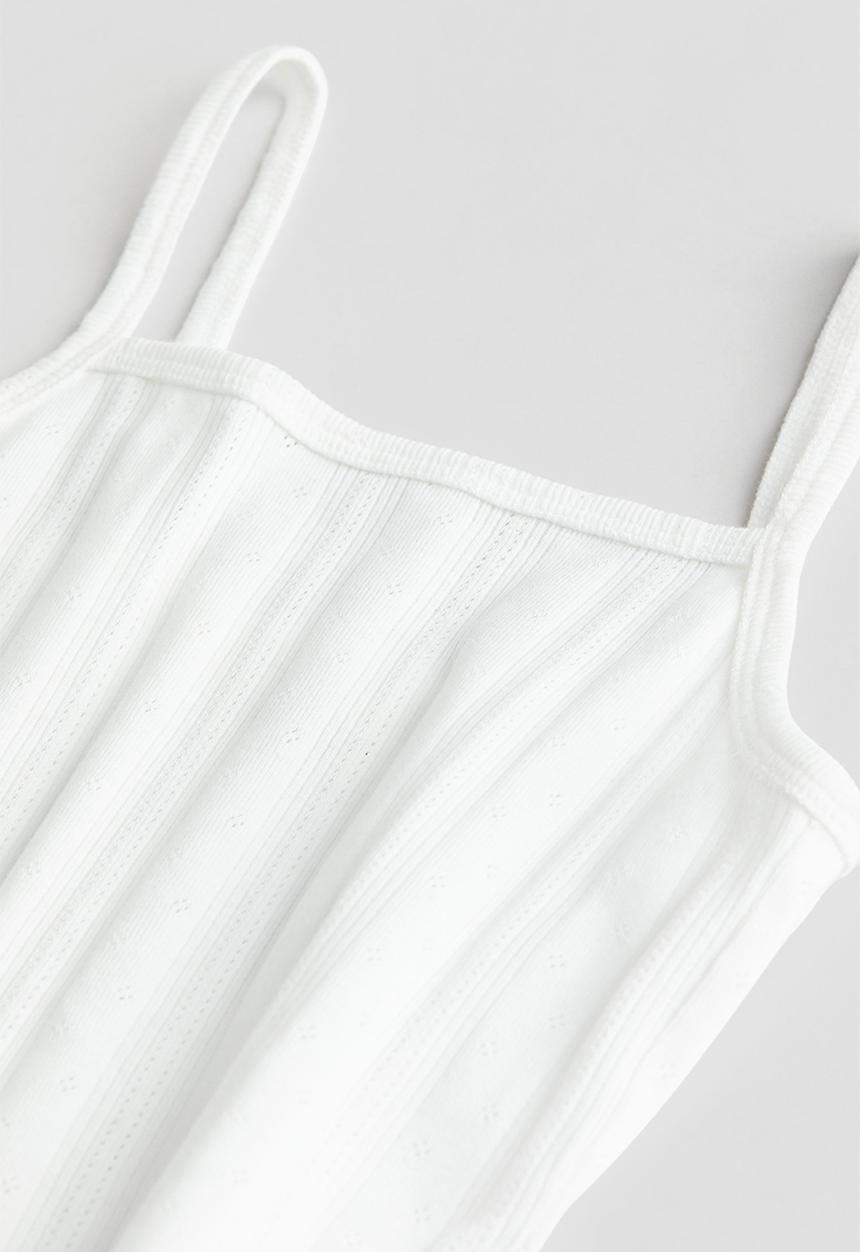 H&M - 2-Piece cardigan and strappy top set - white