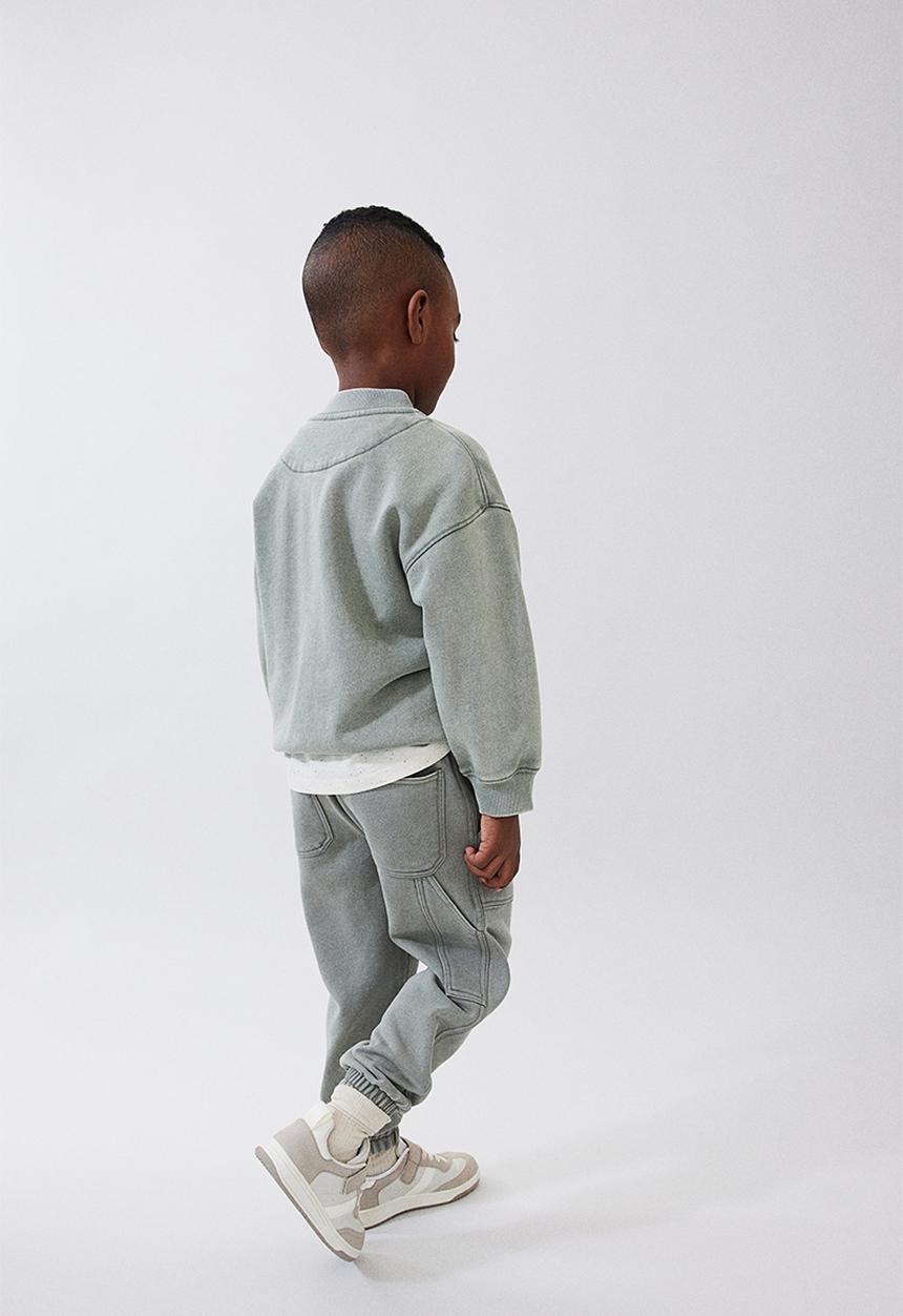 H&M - Carpenter joggers - washed khaki green
