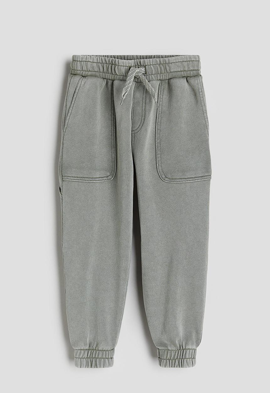H&M - Carpenter joggers - washed khaki green