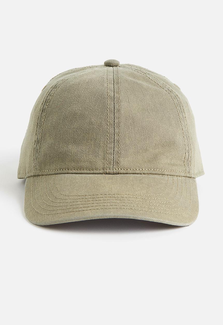 H&M - Washed-look denim cap - beige