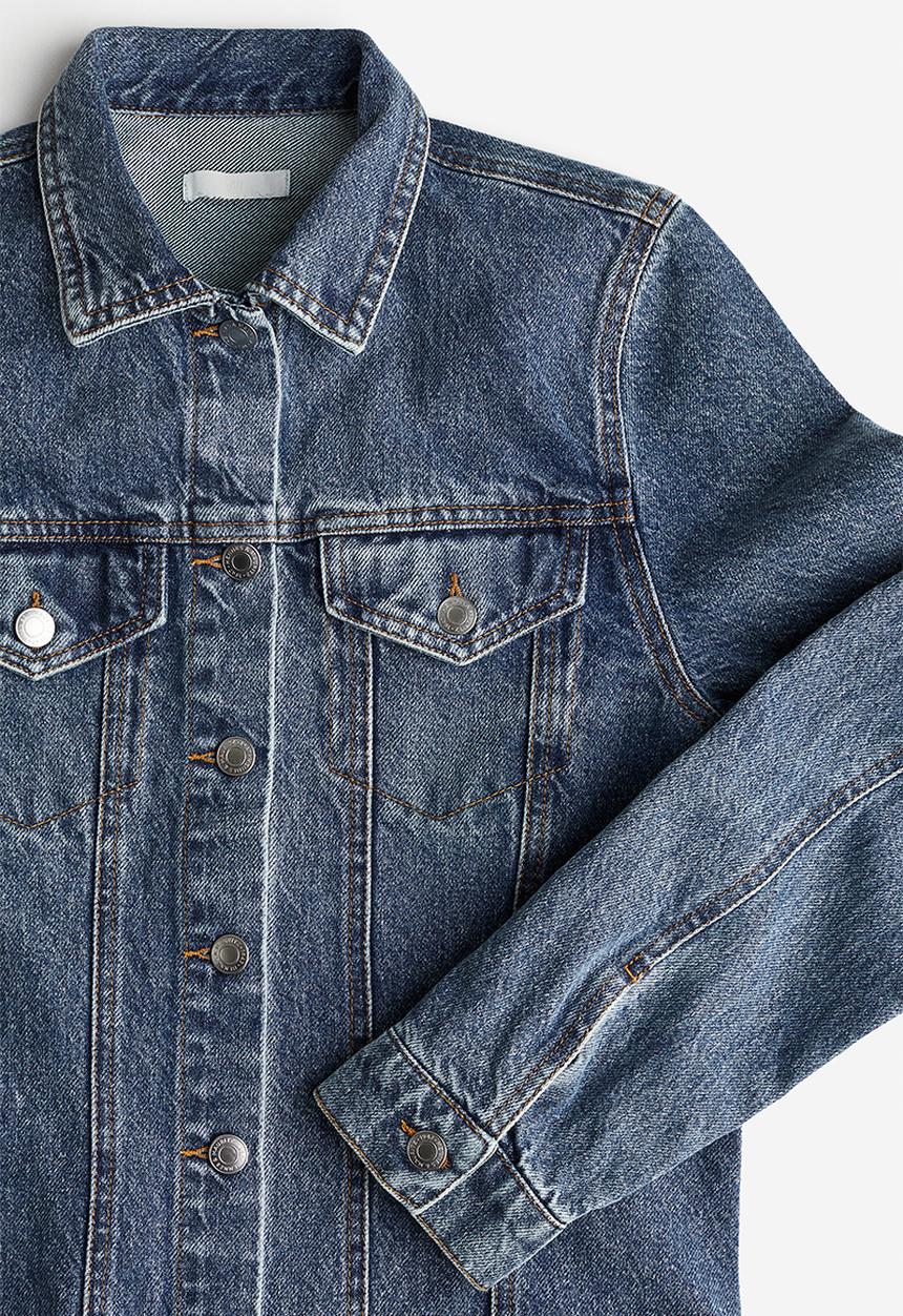 H&M - Cotton denim dress - dark denim blue 