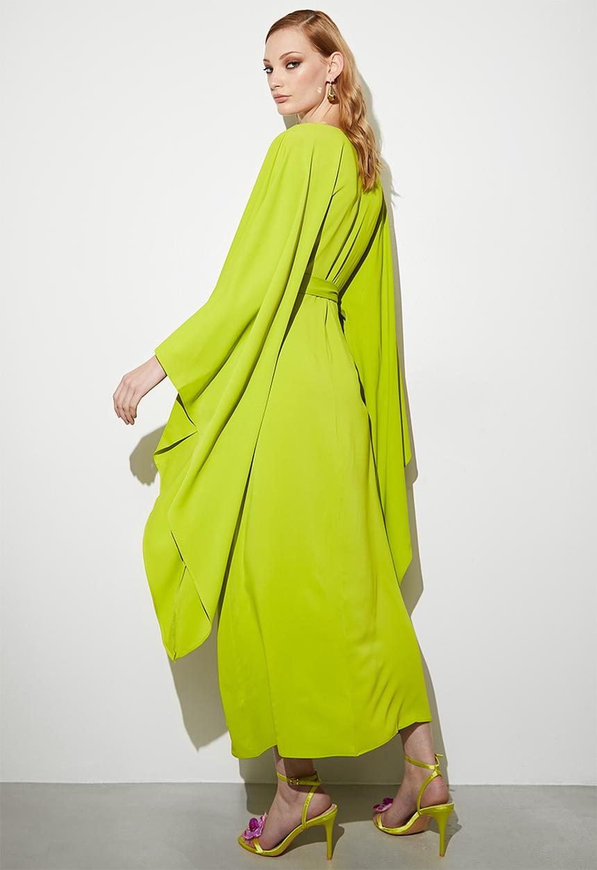 VELVET - Statement maxi dress - bright chartreuse