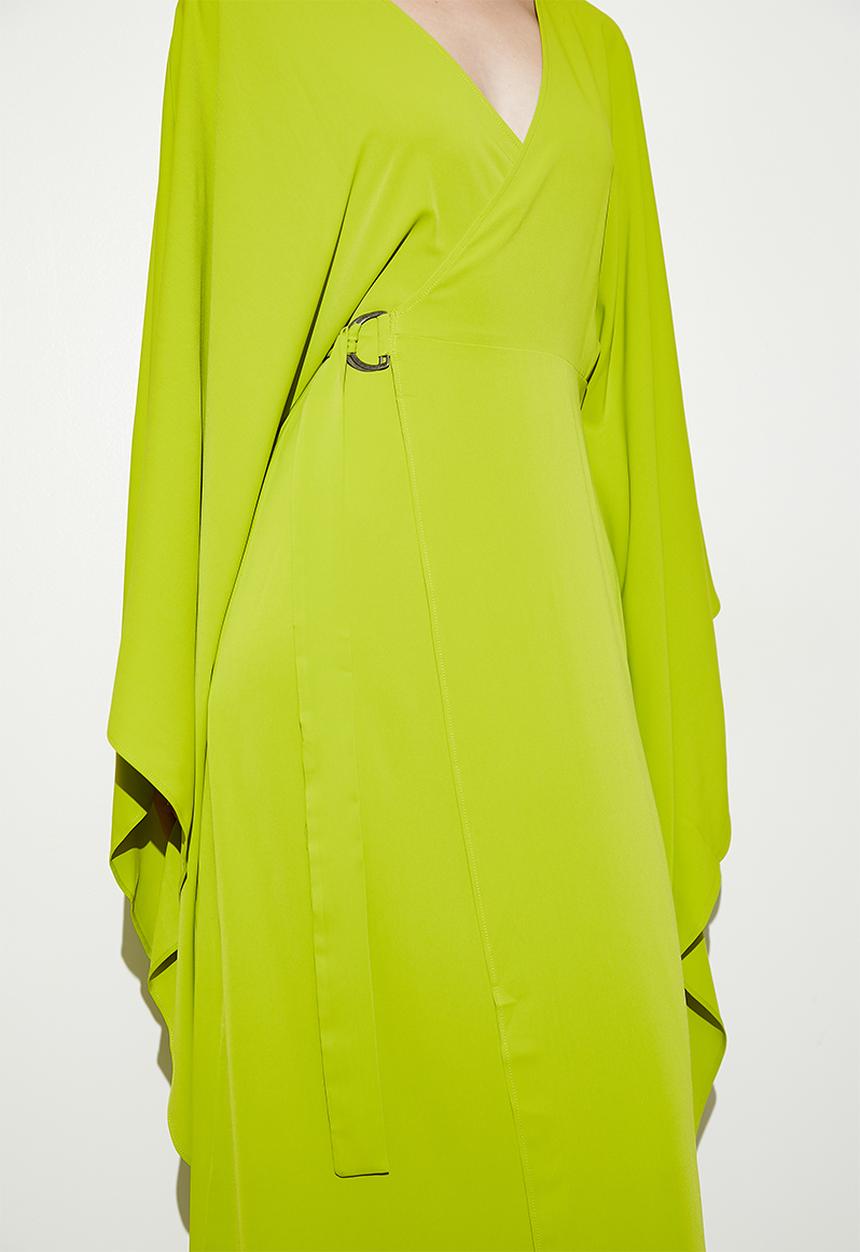 VELVET - Statement maxi dress - bright chartreuse