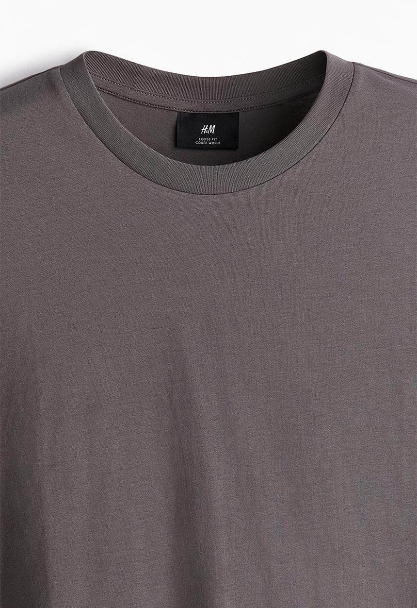 H&M - Loose fit t-shirt - dark grey