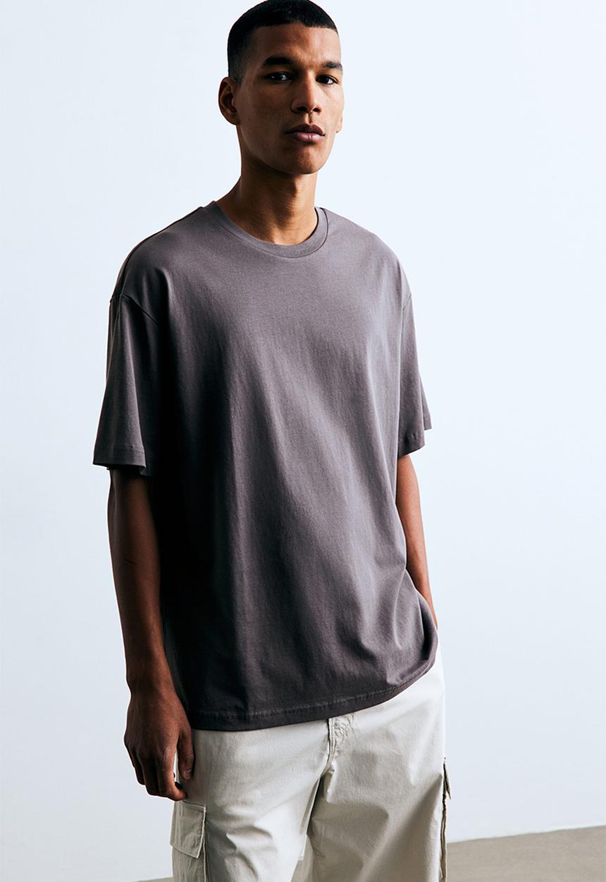 H&M - Loose fit t-shirt - dark grey
