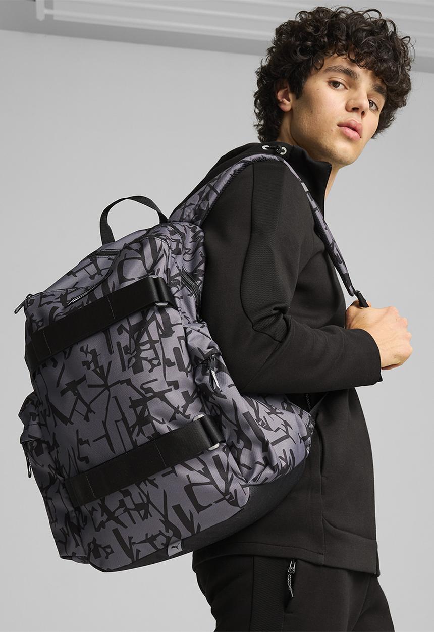 PUMA - Puma Deck Backpack - puma Black Scratch Print AOP