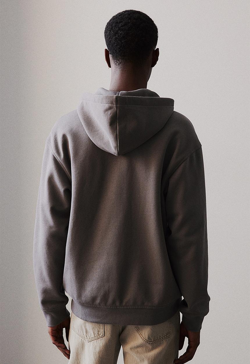 H&M - Loose fit zip-through hoodie - dark greige