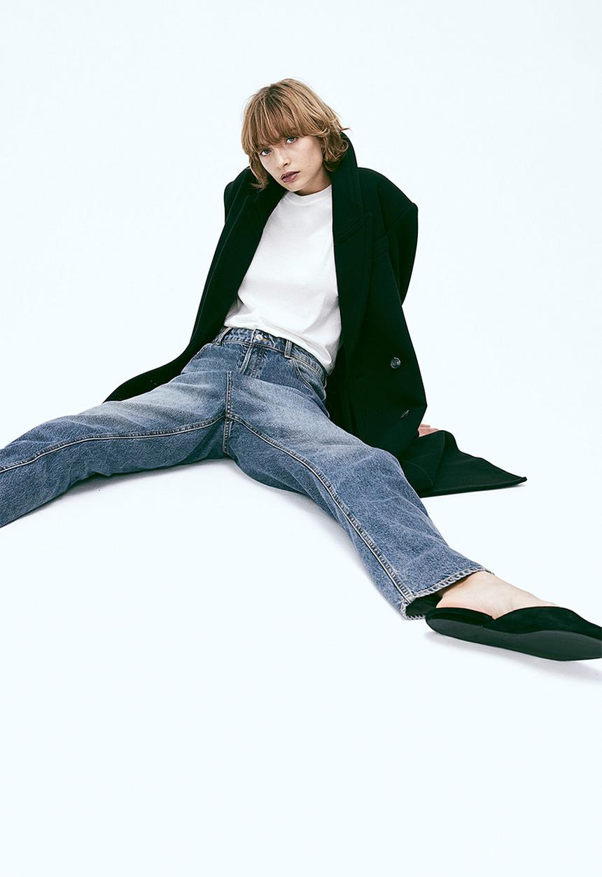 H&M - Straight high jeans - denim blue
