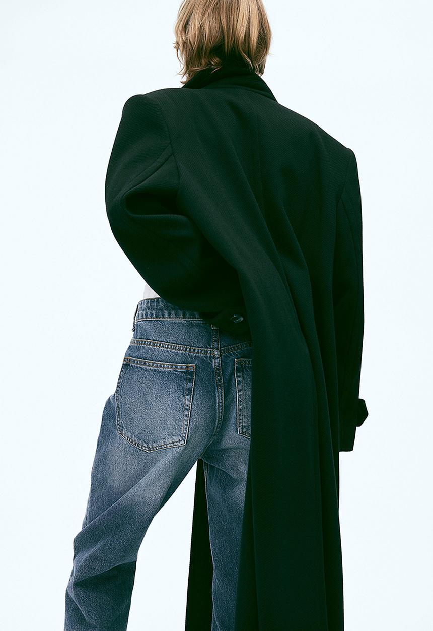 H&M - Straight high jeans - denim blue