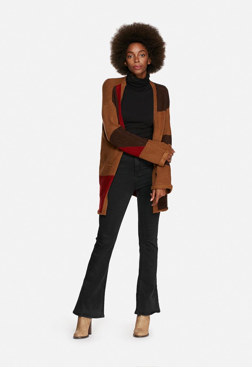 Glamorous - Patchwork Knitted Cardigan