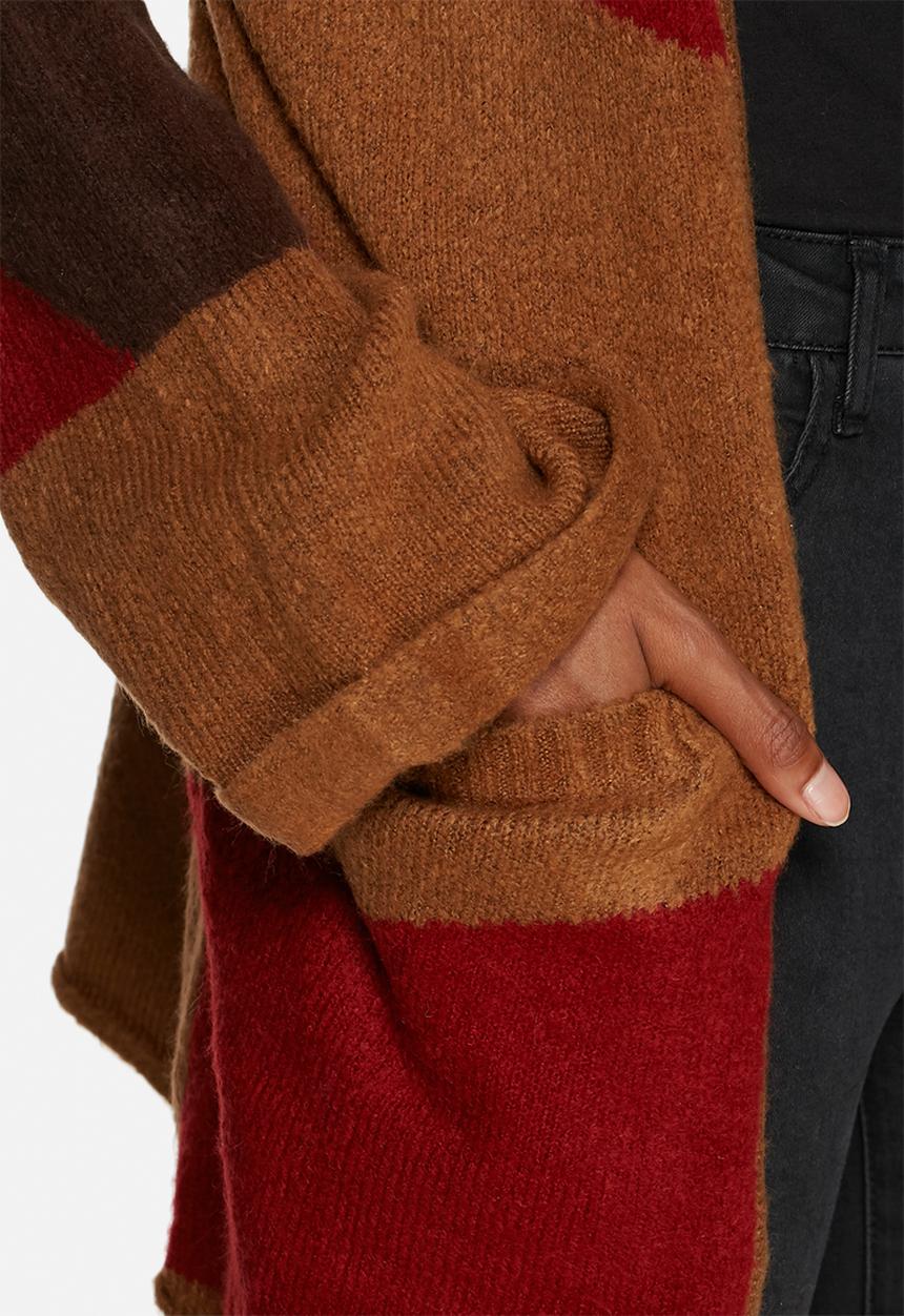 Glamorous - Patchwork Knitted Cardigan