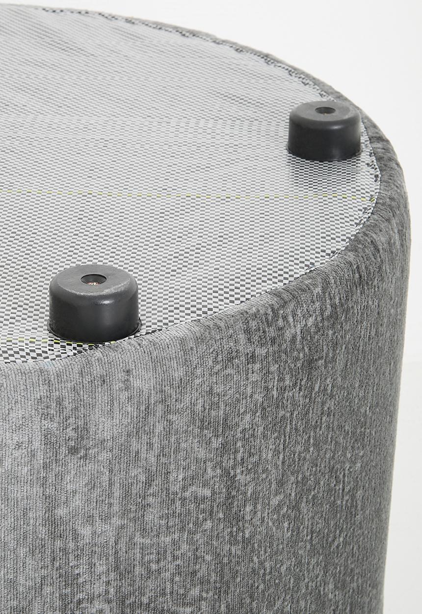 Sixth Floor - Quaid large ottoman - grey